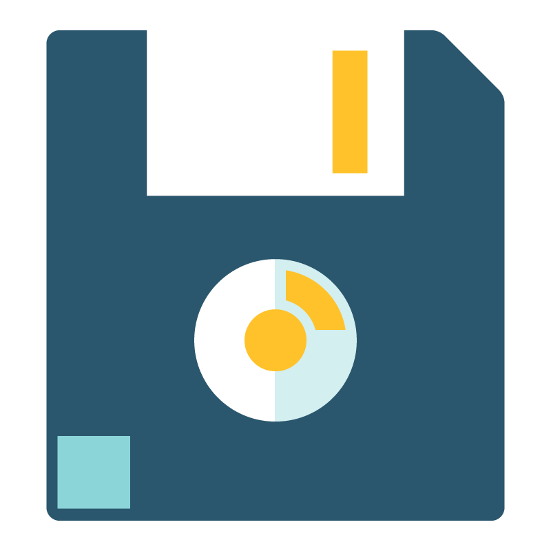 Pictogramme représentant une disquette utilisé pour le service de sauvegarde du site